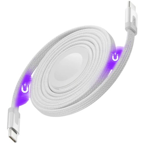 Statik MagStack Duo USB-C To Apple Watch Charger Cable 1.5 Meter White